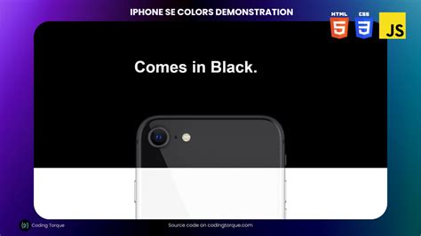 IPhone SE Colors Demonstration using HTML CSS and JavaScript » Coding ...