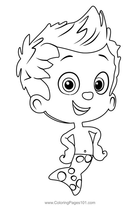 Gil From Bubble Guppies Coloring Page for Kids - Free Bubble Guppies Printable Coloring Pages ...