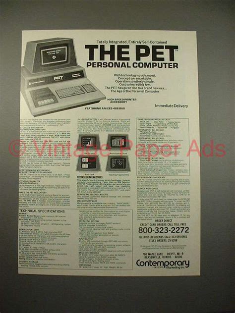 1978 Commodore PET Personal Computer Ad - Integrated!