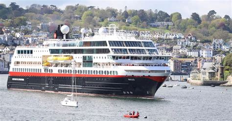 Impressive cruise ship MS Maud departs Dartmouth - Devon Live