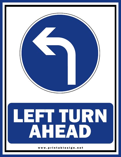 Free Left Turn Ahead Road Sign | FREE Download