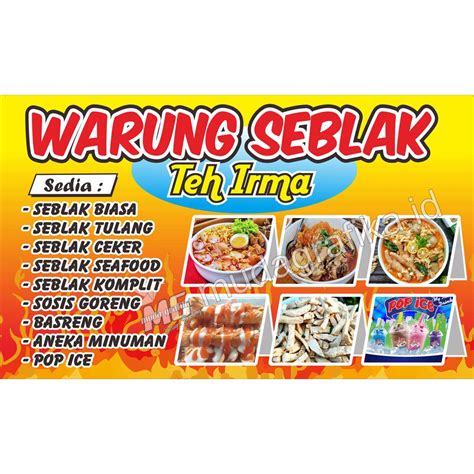 Jual SPANDUK WARUNG SEBLAK /BANNER SEBLAK 100x60 | Shopee Indonesia