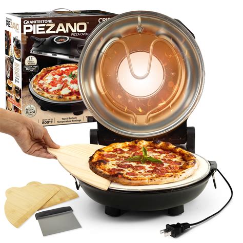 Piezano Pizza Oven by Granitestone – Electric Pizza Oven Indoor Portable, 12 Inch Indoor Pizza ...