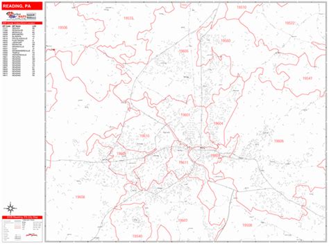 Reading Pa Zip Code Map - Tourist Map Of English