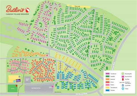 Butlins Skegness Caravan Village Map - CJ's Holiday Homes