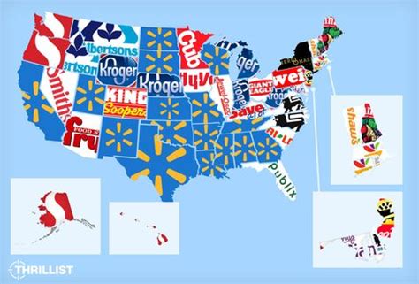 Most Popular Grocery Stores by State - U.S. Grocery Store Map