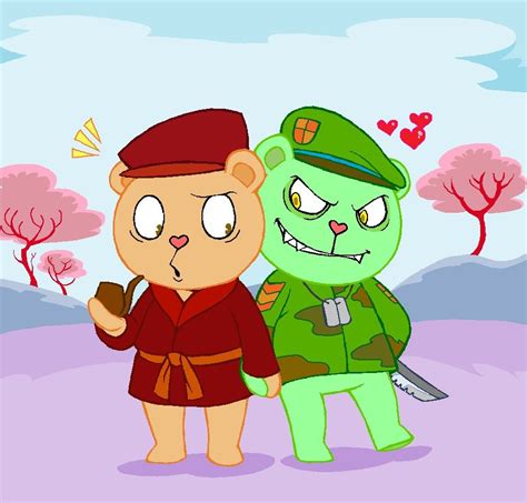 Pop x Flippy | Happy tree friends, Dibujos kawaii tiernos, Frases de ...