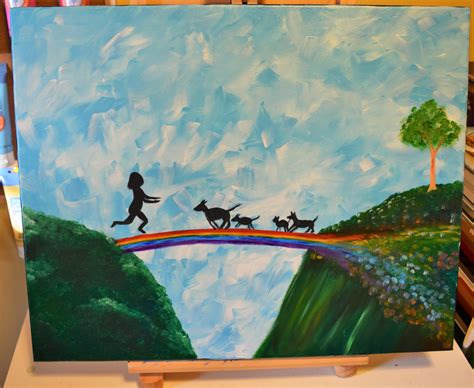 The rainbow Bridge - 16x20, acrylic on canvas , by Amanda Clarke