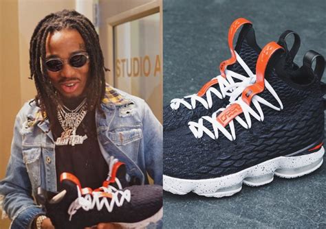 Quavo Gifts His High School With Custom Nike LeBron 15 By Mache ...