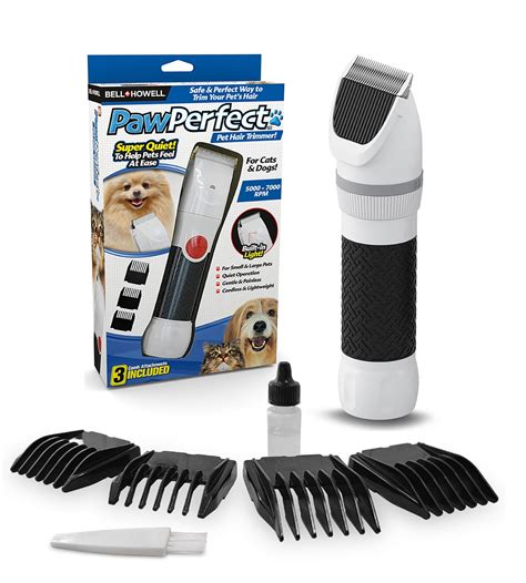 Bell+Howell PawPerfect Rechargeable Pet Hair Trimmer with 5000-7,000 ...