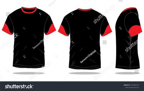 Sport T-shirt Design Blackred Colors Vectorfront Stock Vector (Royalty ...