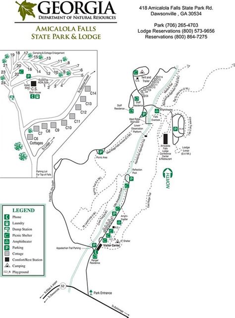 Amicalola Falls State Park Map - Catha Daloris