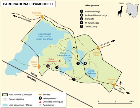 Kenya Amboseli National Park Map