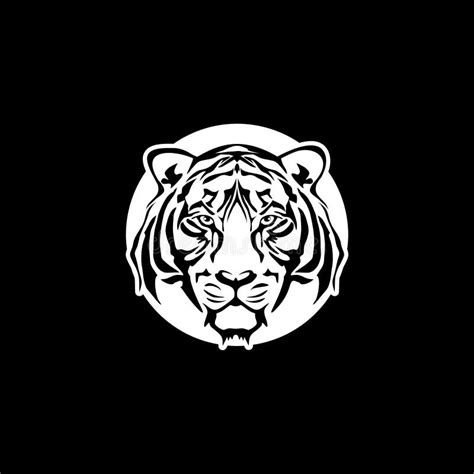 Tiger Face Logo Black And White