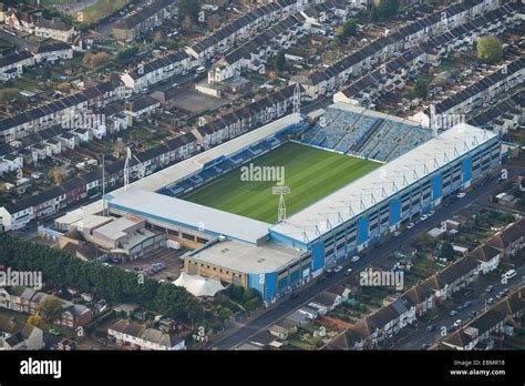 An aerial view of the Priestfield Stadium, home of Gillingham FC Stock Photo - Alamy