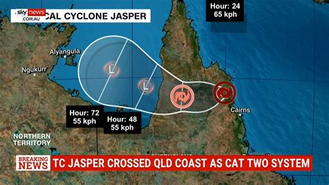 Cyclone Jasper makes landfall, packing 140km/h winds, knocking out power to 31k properties | The ...