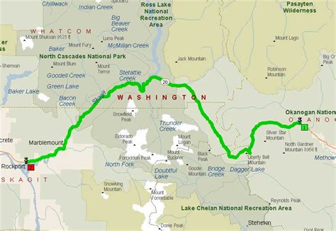 North Cascades Highway Map - California southern Map