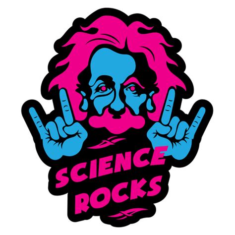 Einstein Science Rocks Sticker - Sticker Mania