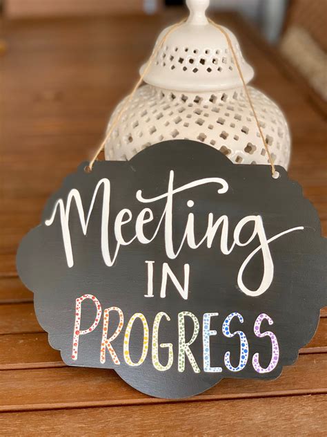 Meeting In Progress Sign Printable