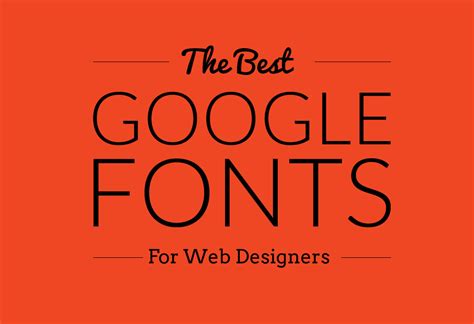 Best Google Fonts for Logo design