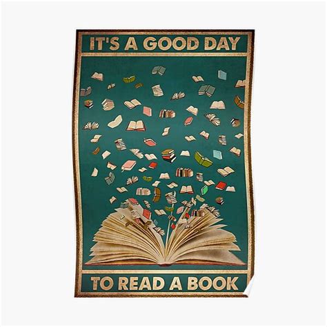 "It's a good day to read a book vintage poster, Mental Health Poster, Reading Books Poster ...