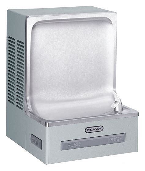 ELKAY Refrigerated, Dispenser Design Wall, Water Cooler, Number of Levels 1, Front and Side ...