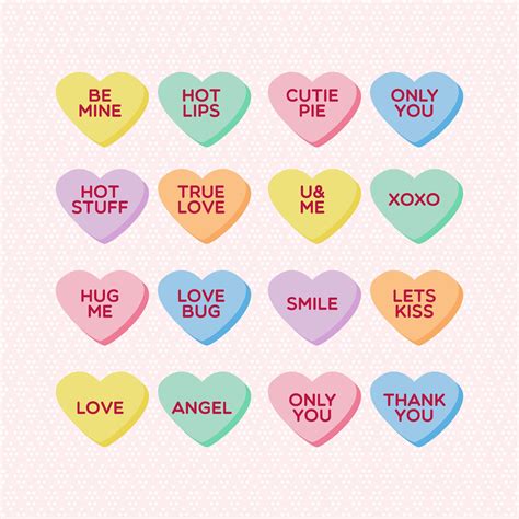 Printable Candy Heart Phrases