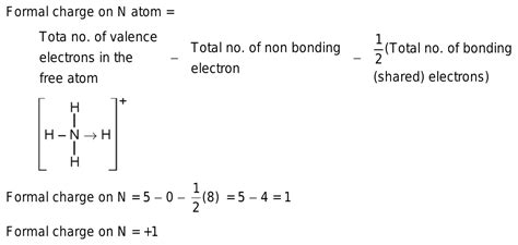 how to find formal charge in N of NH4