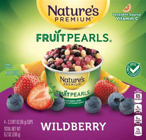 Nature's Premium Wildberry Fruit Pearls Snack, 2.3 oz Cups, 4 Count (Frozen) - Walmart.com