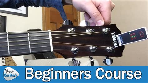 How to Tune A Guitar for Beginners (Guitar Basics - Lesson 4) - YouTube