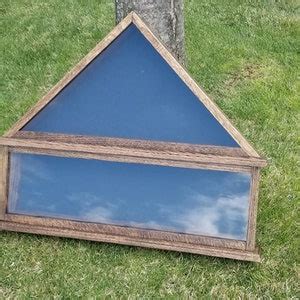 American-flag/badge Display Case Hand Crafted Solid Oak for Regulation Armed Forces Memorial ...