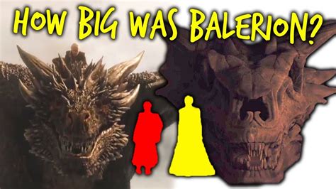 HOW BIG WAS BALERION THE BLACK DREAD? (Game Of Thrones Drogon vs ...