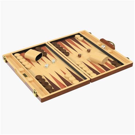 Vintage wooden backgammon model - TurboSquid 1505922