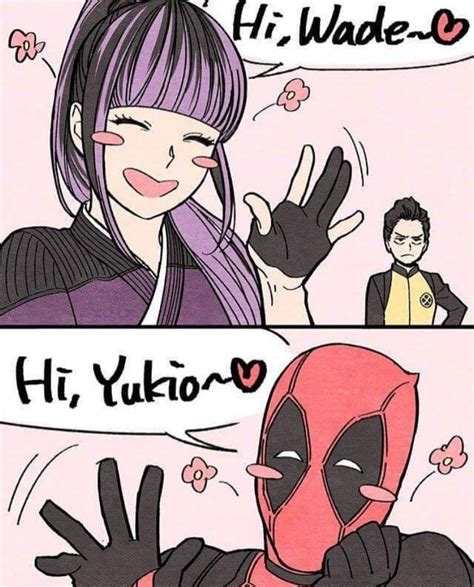 Hi, Wade... Hi, Yukio | Deadpool comic, Deadpool funny, Deadpool and spiderman