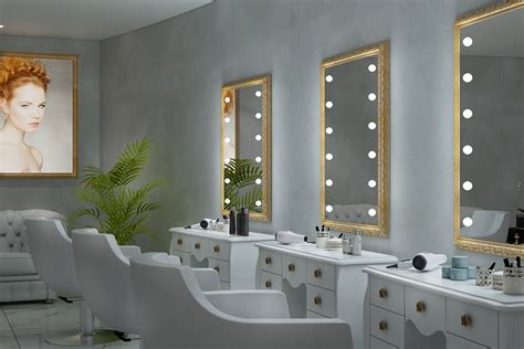 Salon mirrors with lights by Unica Luxury Lighted Mirrors