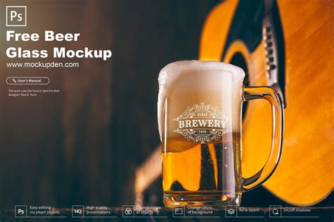 42+ Breandable Free Beer Glass Mockup PSD & Vector Templates