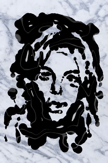 Lindsay Lohan’s 2007 Mugshot In Used Motor Oil On Marble Slab - Tumblr Pics