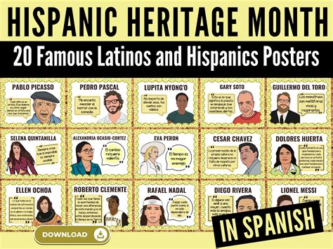 Hispanic Heritage Month Inspirational Quotes in Spanish Hispanic Icons ...