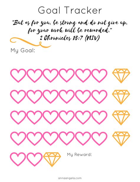 Goal Tracking + Free Printable - Anna Angela