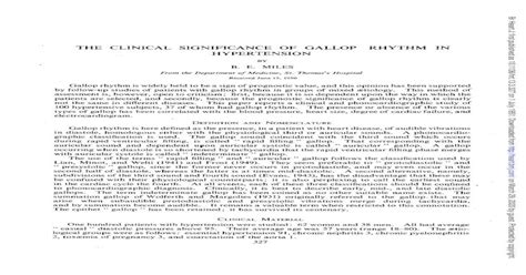 CLINICAL SIGNIFICANCE OF GALLOP RHYTHM IN HYPERTENSION gallop rhythm ...