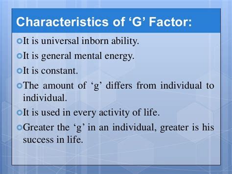 Spearman 2 factor theory