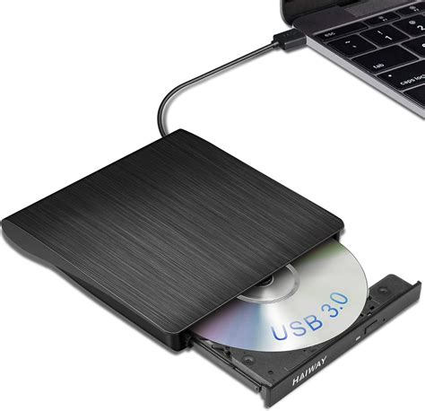 External DVD Drive, USB 3.0 Portable CD/DVD +/-RW Drive/DVD Player for ...