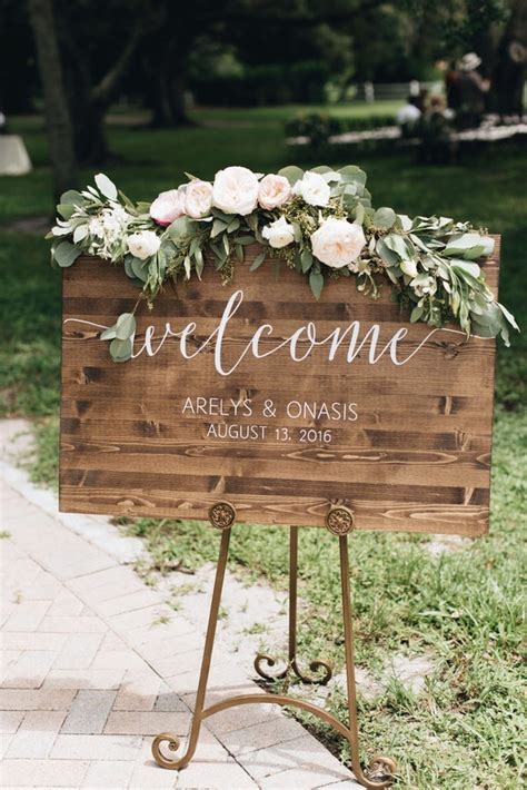 Wedding Welcome Sign Rustic Wood Wedding Sign Sophia | Etsy