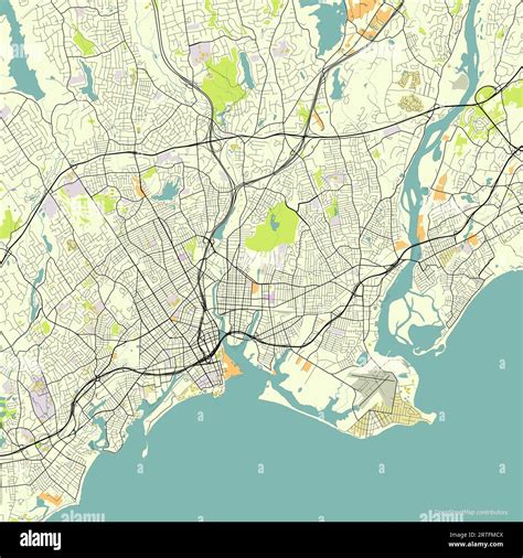 Map of Bridgeport Connecticut USA Stock Vector Image & Art - Alamy