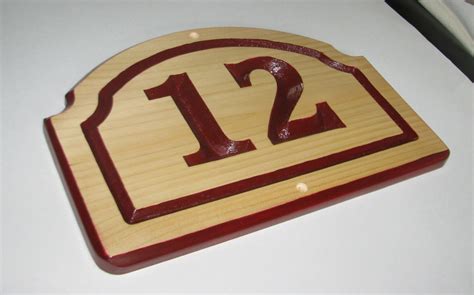 Custom Solid Wood House Number Sign Wooden Address Sign