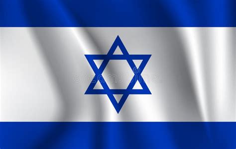 Flag Of Israel. Realistic Waving Flag Of State Of Israel Stock Illustration - Illustration of ...