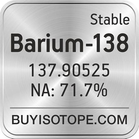 Barium-138, Barium-138 Isotope, Enriched Barium-138