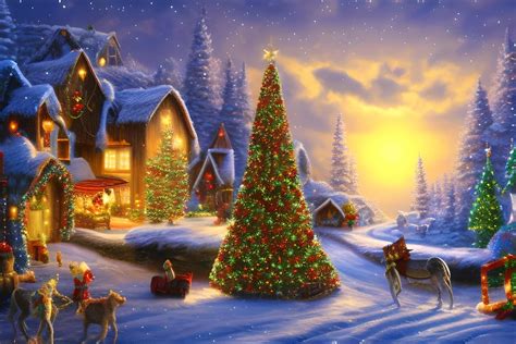 Christmas Background, Christmas Landscape Background, Christmas ...