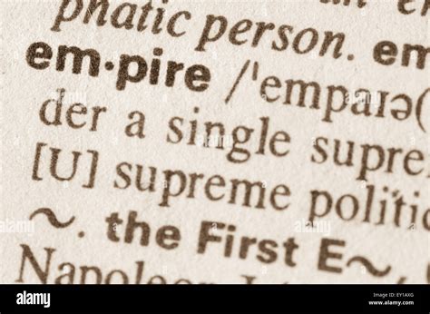 Definition word empire in dictionary hi-res stock photography and images - Alamy