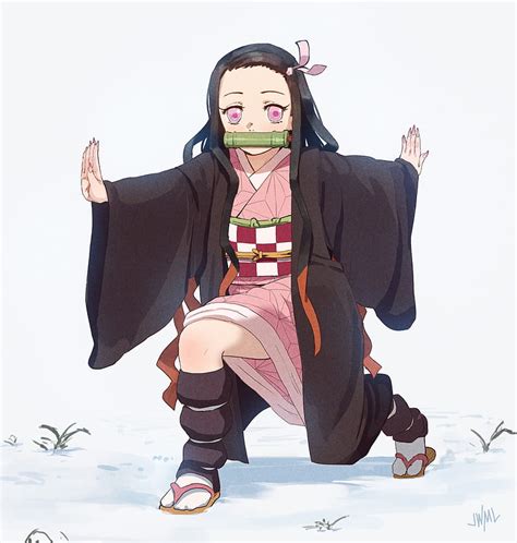 Kimetsu no Yaiba, anime girls, Japanese kimono, long hair, 2D, fan art ...